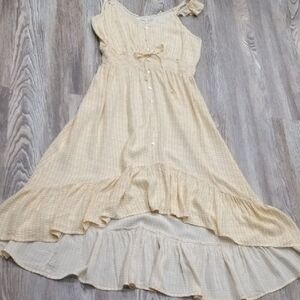 Kiwi Cream Gingham Dress